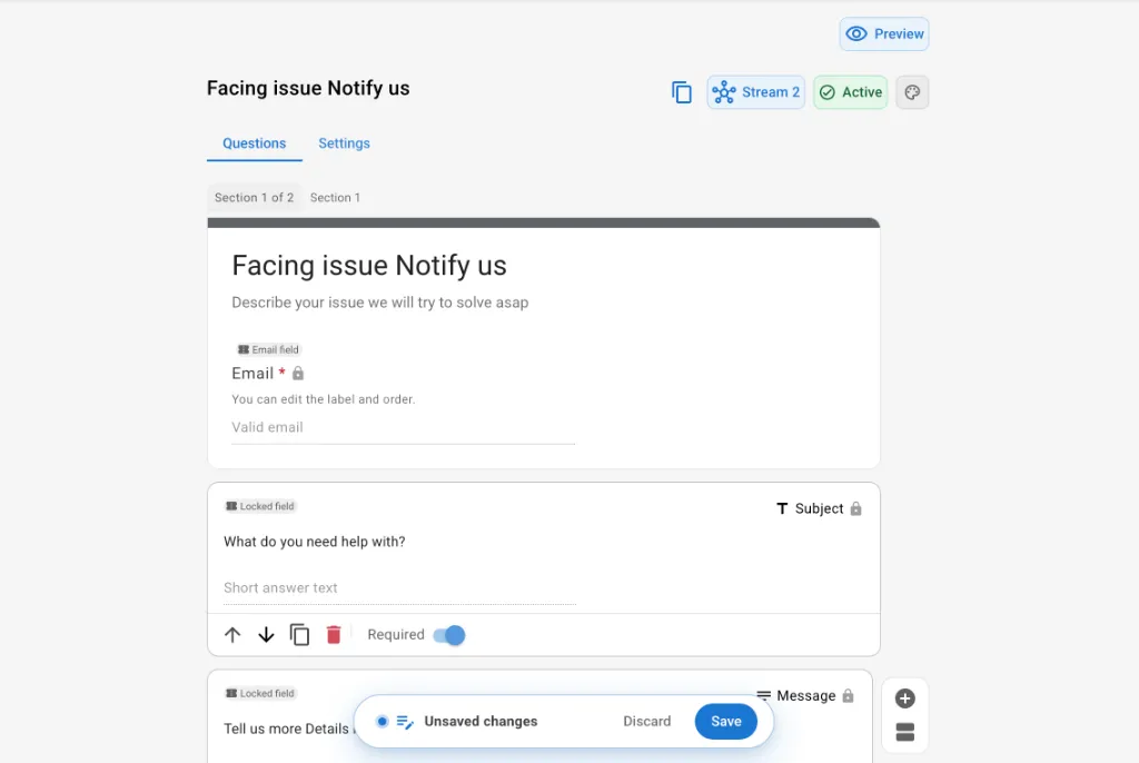 Service Desk Form Builder Questions [desktop]